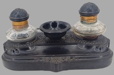 Superbe encrier bureau double