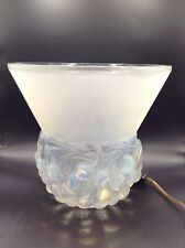 Rene Lalique "Cerises" Cherries Reflecteur Lamp Frosted Opalescent Glass Vase