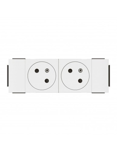 Prise 2x2p surface mosaic - prise, 2x2p+t
