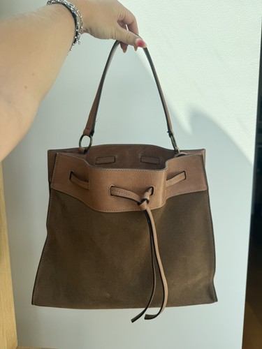Sac cabas marron cuir - cabas, et
