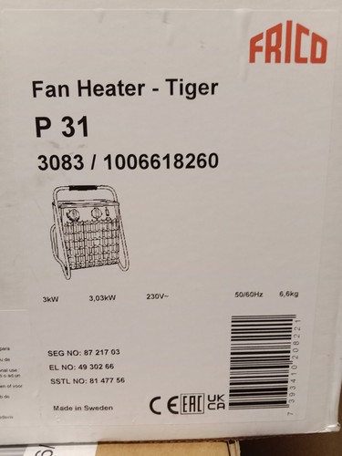Aerotherme p31 tiger frico - p31,