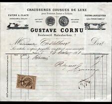 PARIS VIII° SHOES, ICE SKATES & ROLLER SKATES "Gustave CORNU" 1881