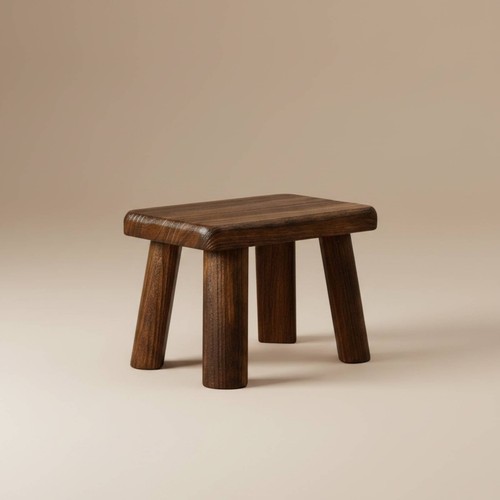 Petit tabouret carré - en, bois