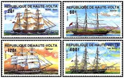 Timbres bateaux voiliers - bateaux,
