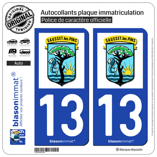 Stickers autocollant plaque - 2,