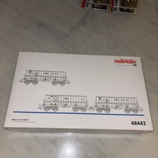 Marklin Trains Electrique HO Neuf Boîte 48443 / 3 Wagons Mineraliers Usinor SGW