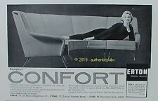 ADVERTISEMENT ERTON ARMCHAIR RELAX SOFA LIVING ROOM 1961 FRENCH AD ADVERT VINTAGE