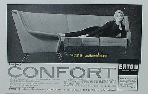 Publicite erton fauteuil relax - erton,