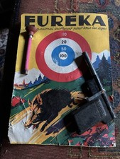 Ancien Pistolet A Ressort Fléchettes Eureka Jouet
