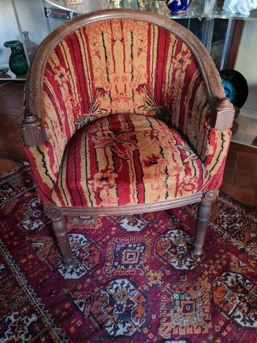 Quatre fauteuils tonneau en - fauteuils, "tonneau"