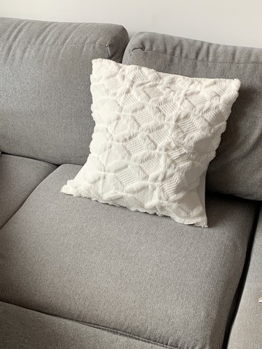 Coussin blanc 45x45 décor