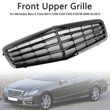 Black Front Grille Grill Pour Mercedes-Benz E Class W212 E350 E550 2010-2013 .