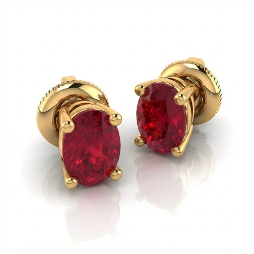 925 sterling silver ruby studs - 925,