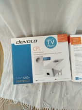 CPL, DEVOLO 1200 DLAN, 2 PRISES ET 2 FICHES JR45 NEUF DANS CHAQUE BOÎTE.