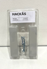 Pack de 2 poignées métalliques IKEA HACKAS tiroir armoire gris 3-15/16", 10 cm