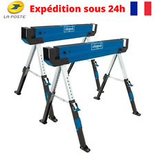 2 Tréteaux Pliable en Métal