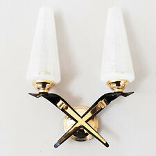 VINTAGE 1950 FRENCH APPLIQUE METAL BRASS GLASS 50S ROCKABILLY 50'S 50'S YEARS