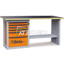 Établi de travail bureau avec servante à 6 tiroirs Beta C59A orange 5900A 