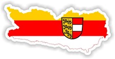 Carinthia Carte Drapeau Autocollant / Vinyle Étanche Stickers Voiture Graphique