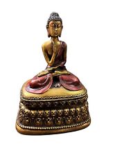 ANCIEN BOUDHA COFFRE A BIJOUX VIDE POCHE RÉSINE TEMPLE BOÎTE BONBONNIERE STATUE