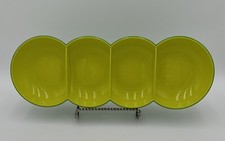 Tupperware Tray Dining Allegra Divided Snack Appetizer #6290 Green Radiance NOS