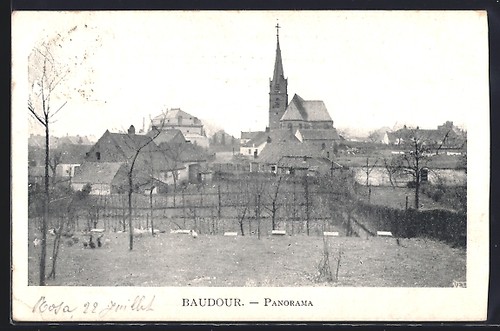 Cpa baudour vue générale - cpa, baudour,