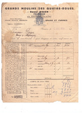 PUMIERS / ROMORANTIN 41: MILL OF FOUR WHEELS / FLOURS "Daniel BISSON" 1939