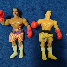 Vintage Rocky and  Apollo Creed Remco 1983 figurines Rare