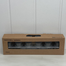 IKEA Rationell Variera 6 Spice Jar Set With Rack New In Box