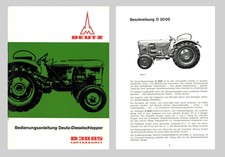 DEUTZ D 3005  Bedienungsanleitung  Diesel Schlepper Original 1965  