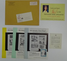 Vintage 1960 Frigidaire Home Appliances Sales Sheets & Brochure #F-6