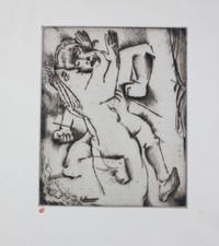 Nicolas Eekman Séduction Radierung Signée Etching Signé Paris Bruxelles