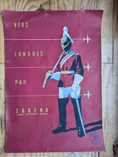 affiche ancienne Sabena ligne