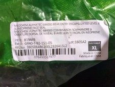 Microchem Alphatec 68-4000 Taped Encapsulated SUIT NEOPRENE FACE SEAL XL  Size 