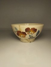 Bol ancien Digoin Sareguemines art déco, décor floral