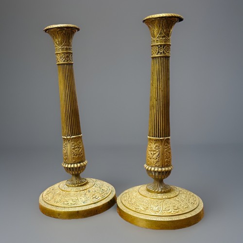 Paire bougeoirs flambeaux - bougeoirs, /
