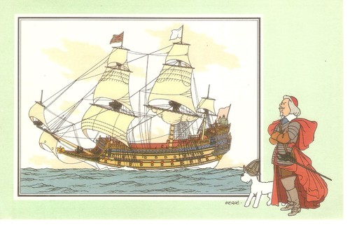 Herge grande carte - herge, bd
