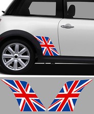 2 X DRAPEAUX UK GB POUR MINI COOPER PROTECTION AUTOCOLLANT STICKER AUTO BD603UK