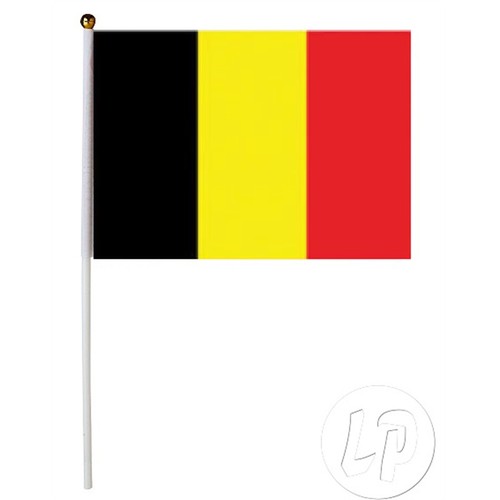 Drapeau belgique avec - avec, bâton