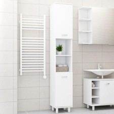 Armoire à colonnes blanche, armoire peu encombrante, salle de bain étroite, bibl