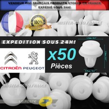 50 Agrafes Plastique Clips Fixation Panneau de Porte Garnissages Peugeot Citroen