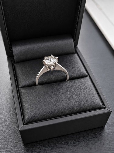 Bague solitaire diamant - bague, 0,70