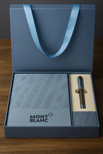 Smooth Montblanc Starwalker Silver Body Black Ink |Ballpoint Pen With {Notebook}