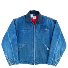 Vintage 90s Faded Carhartt Detroit Denim Jacket Size Medium