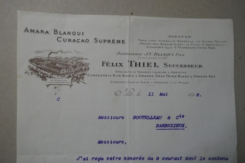 1898 facture lettre - facture, amara