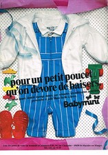 PUBLICITE ADVERTISING   1982   BABYMINI   CATIMINI   vetements enfants garçons