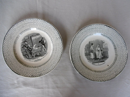 Deux assiettes dessert - assiettes,
