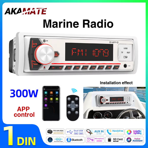 Autoradio marin 1din bluetooth - 1din,