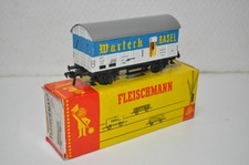 FLEISCHMANN HO WAGON "WARTECK BASEL" REF 1209 EN BOITE CARTON JAUNE D'ORIGINE