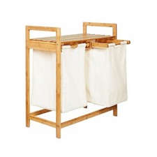 Panier à linge en bambou avec